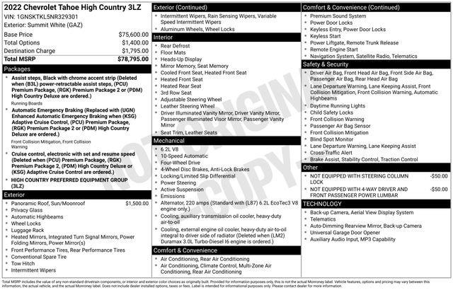 Used 2022 Chevrolet Tahoe High Country AWD/4WD image 5