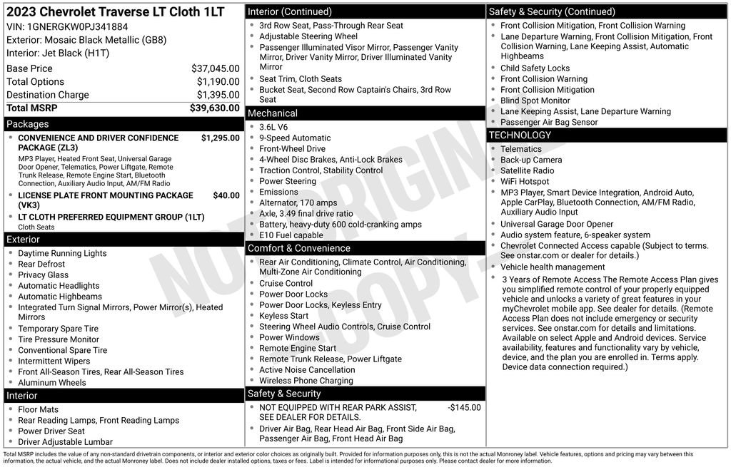 Used 2023 Chevrolet Traverse LT FWD image 9