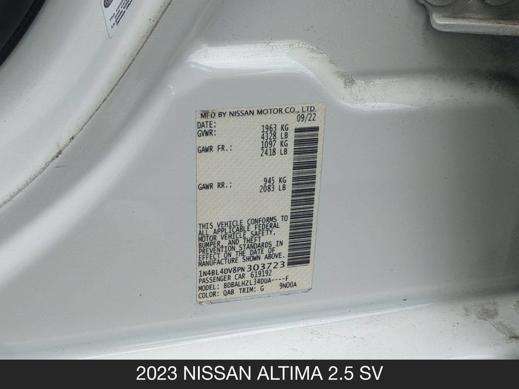 Certified 2023 Nissan Altima 2.5 SV FWD image 24