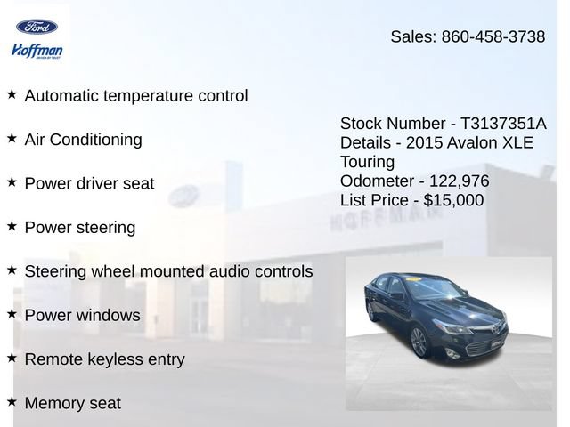 Used 2015 Toyota Avalon XLE Touring FWD image 10