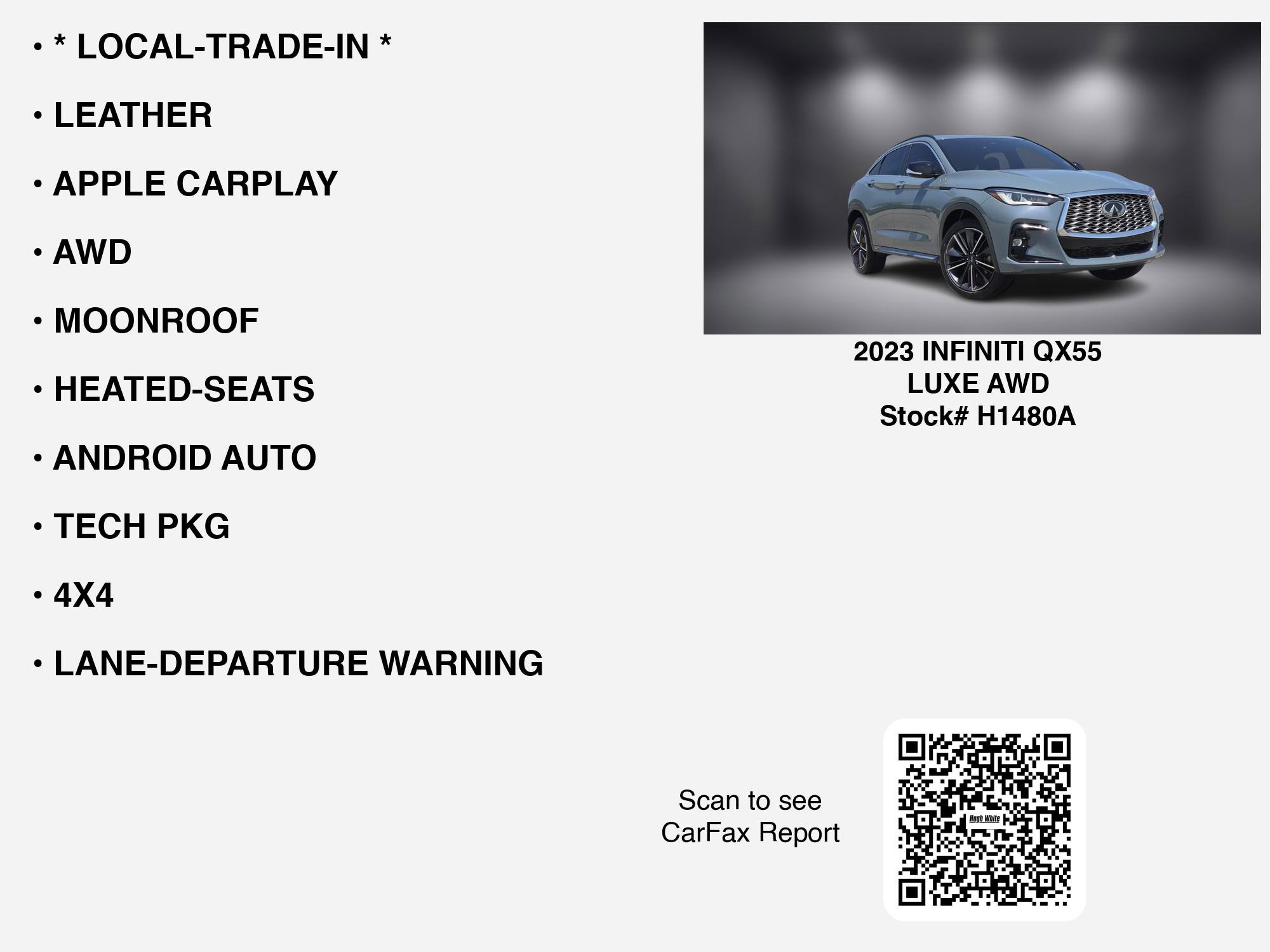 Used 2023 INFINITI QX55 Luxe w/ Cargo Package image 7