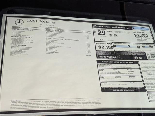 New 2026 Mercedes-Benz C 300 Sedan image 19
