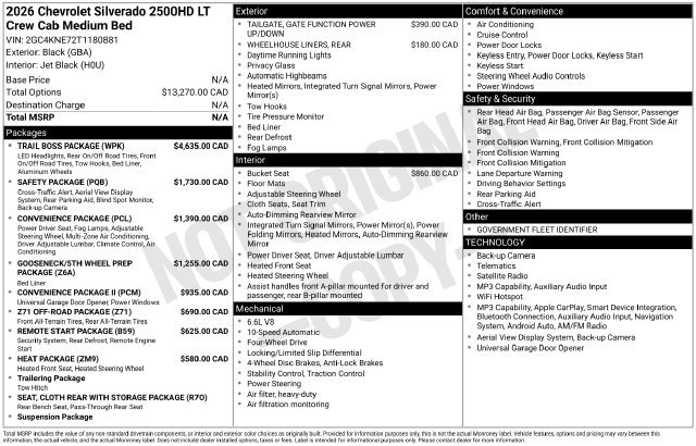 New 2026 Chevrolet Silverado 2500 LT w/ Trail Boss Package AWD/4WD image 4