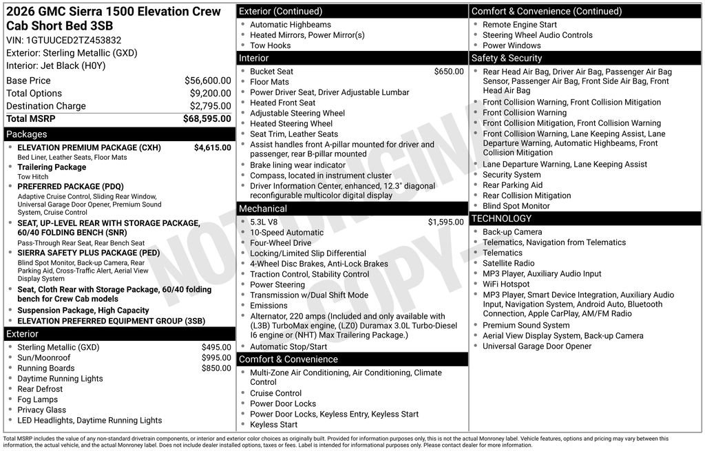 New 2026 GMC Sierra 1500 Elevation w/ Elevation Premium Package AWD/4WD image 4