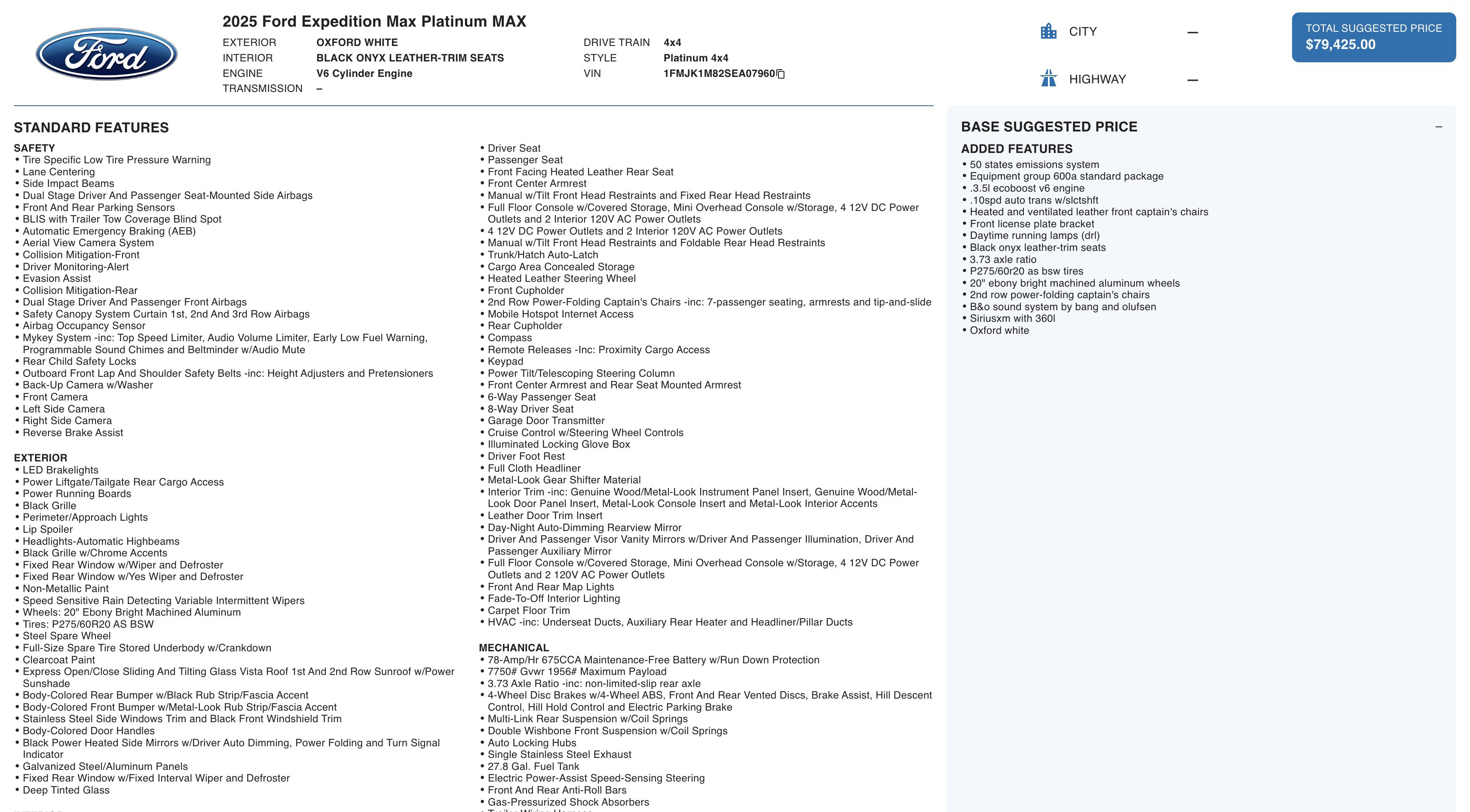 Used 2025 Ford Expedition Max Platinum AWD/4WD image 2