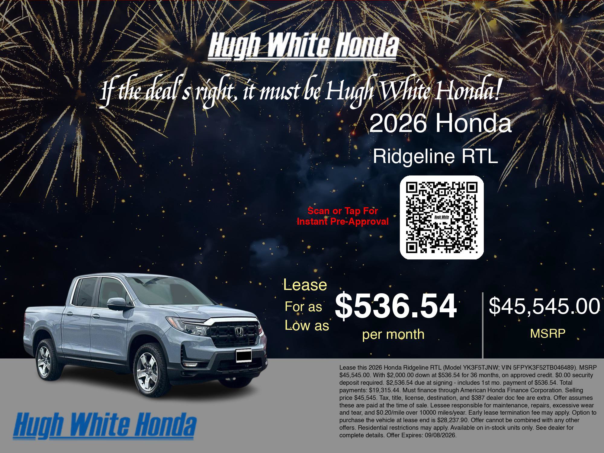 New 2026 Honda Ridgeline RTL image 3