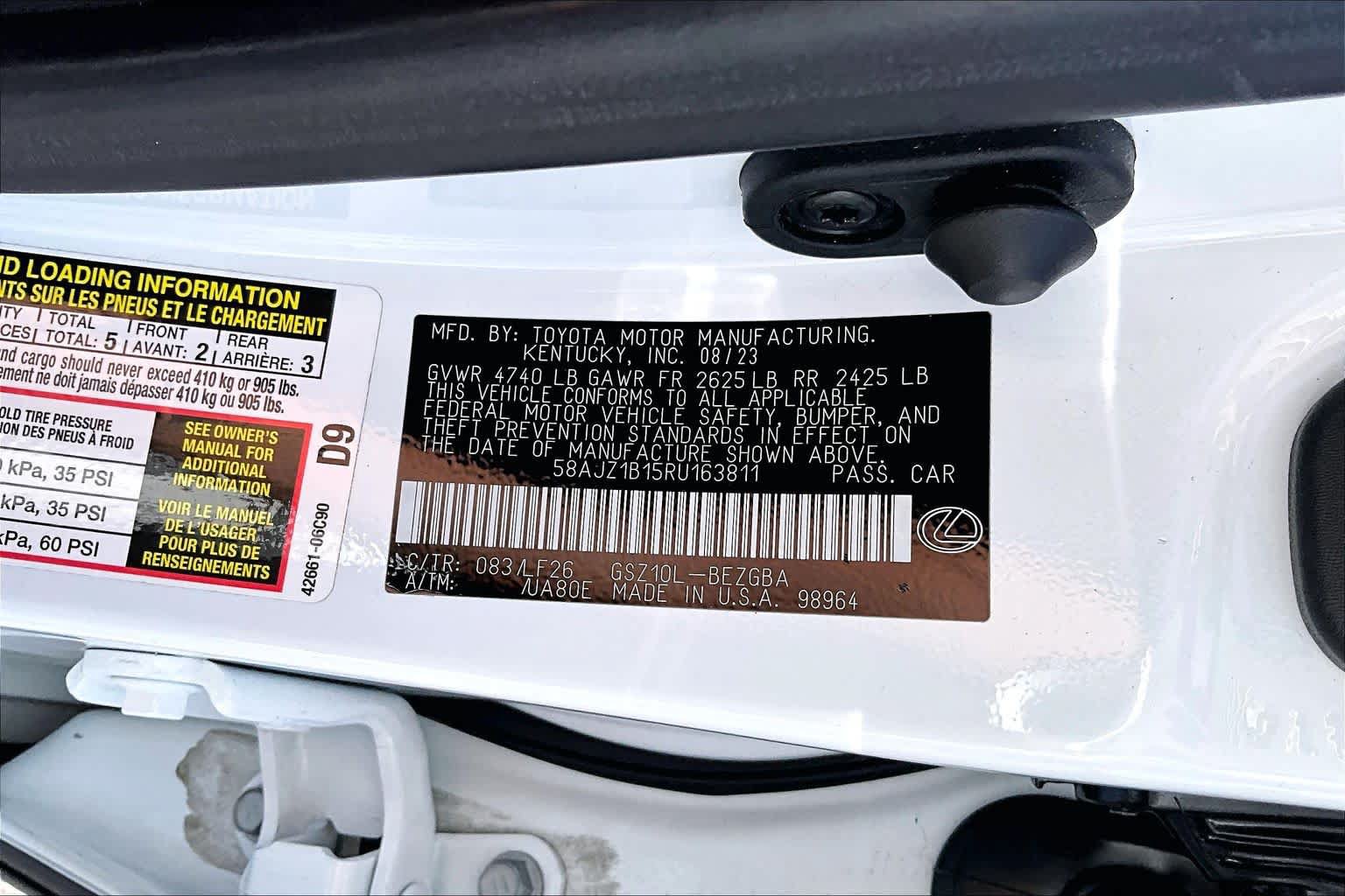 Certified 2024 Lexus ES 350 F Sport w/ Accessory Package (Z1) FWD image 35