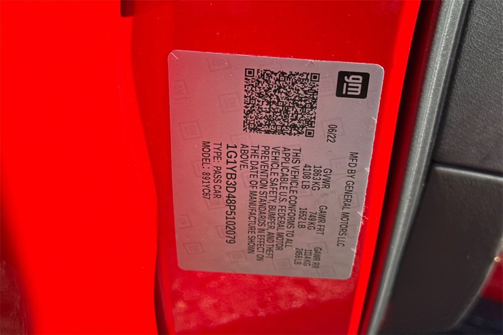 Certified 2023 Chevrolet Corvette Stingray Preferred Conv w/ Battery Protection Package image 33