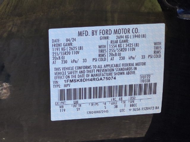 Used 2024 Ford Explorer XLT w/ Equipment Group 202A AWD/4WD image 38