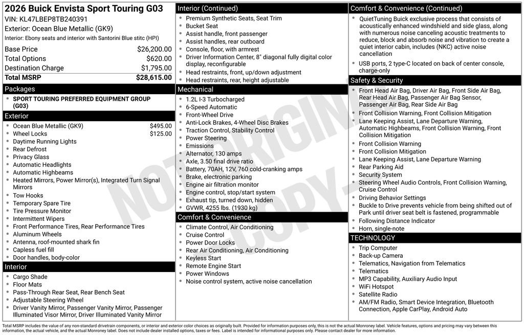 New 2026 Buick Envista Sport Touring FWD image 5