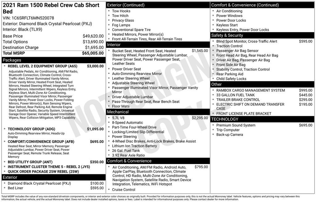 Used 2021 RAM 1500 Rebel w/ Rebel Level 2 Equipment Group image 31