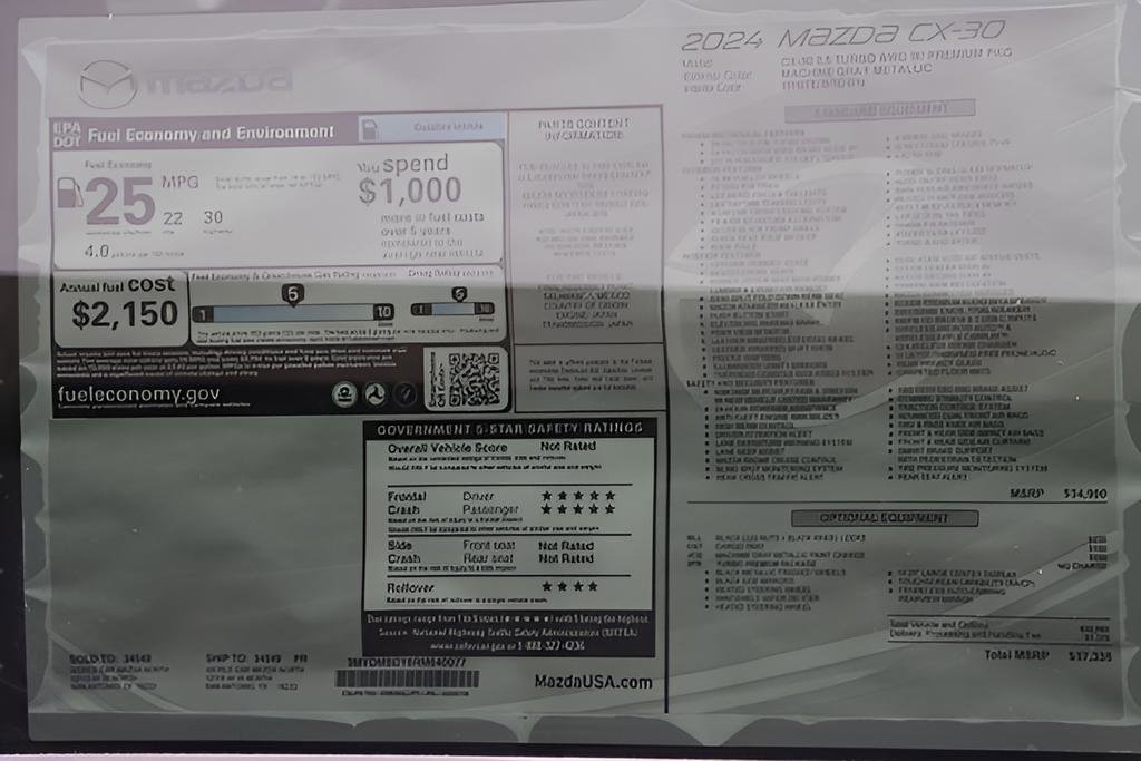 Used 2024 MAZDA CX-30 2.5 Turbo w/ Premium Package image 23