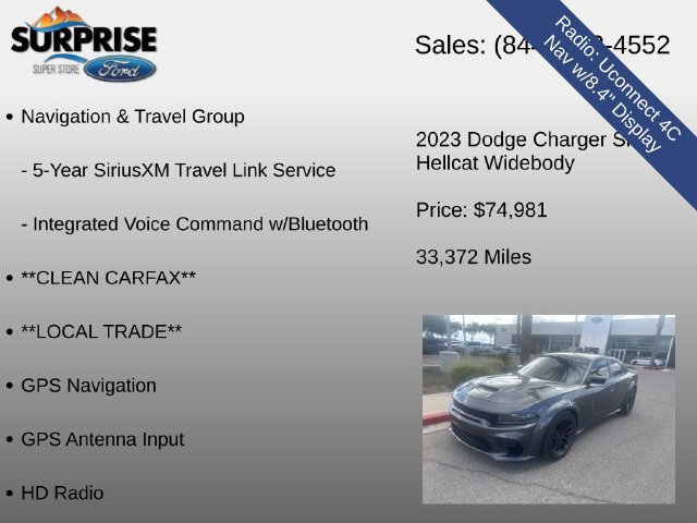Used 2023 Dodge Charger SRT Hellcat w/ Navigation & Travel Group RWD image 16