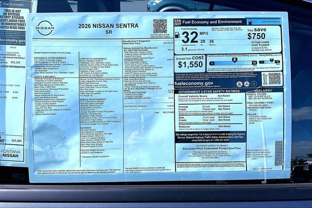 New 2026 Nissan Sentra SR w/ SR Premium Package image 14
