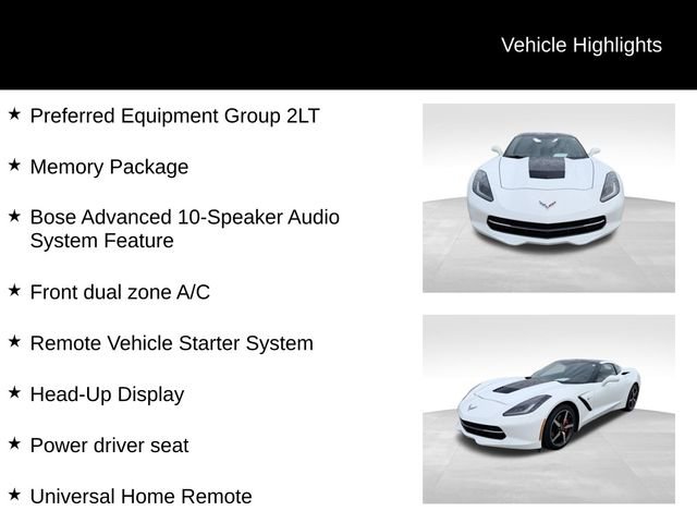 Used 2015 Chevrolet Corvette Stingray Coupe w/ 2LT Preferred Equipment Group RWD image 12