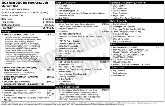 Used 2021 RAM 2500 Big Horn w/ Level B Equipment Group AWD/4WD image 13