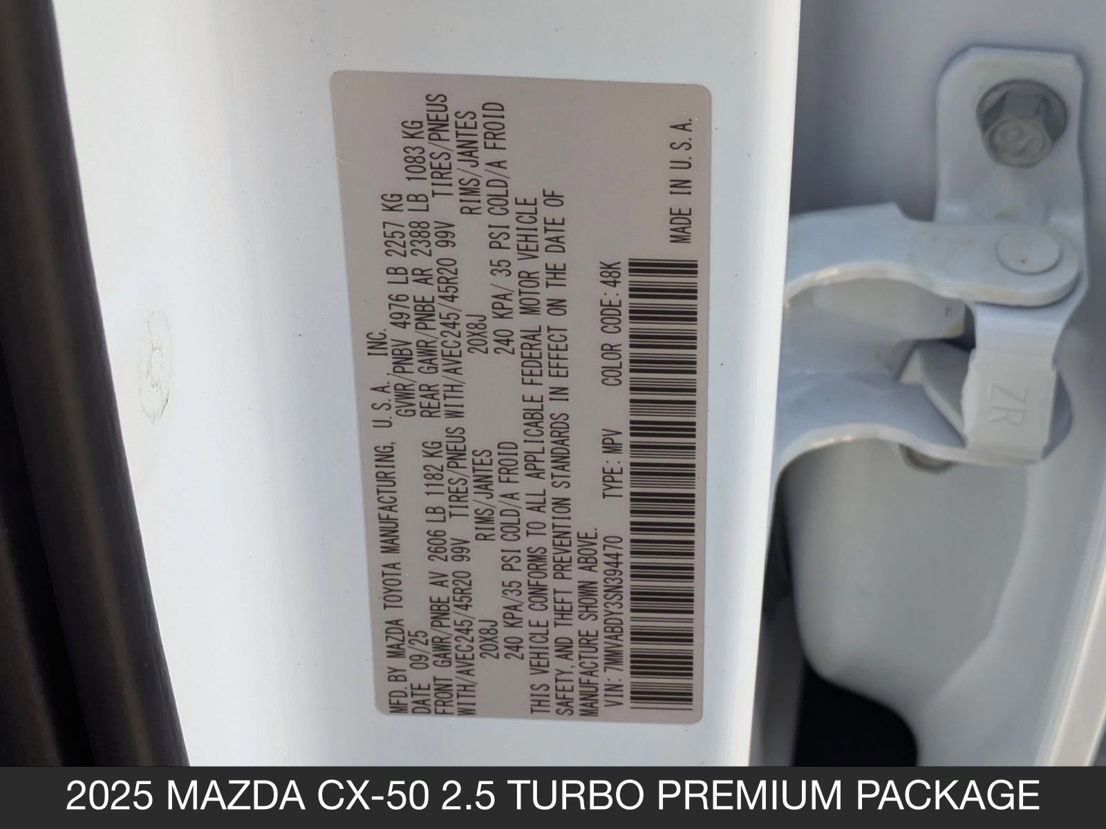 New 2025 MAZDA CX-50 AWD 2.5 Turbo w/ Cargo Package image 44