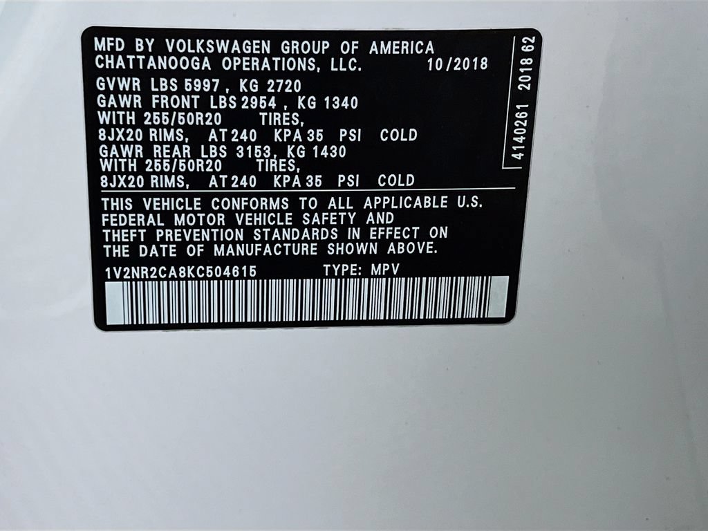 Used 2019 Volkswagen Atlas SEL Premium AWD/4WD image 39
