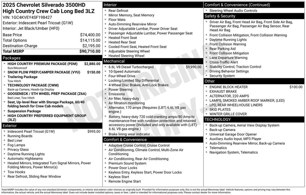 Certified 2025 Chevrolet Silverado 3500 High Country w/ High Country Premium Package image 7