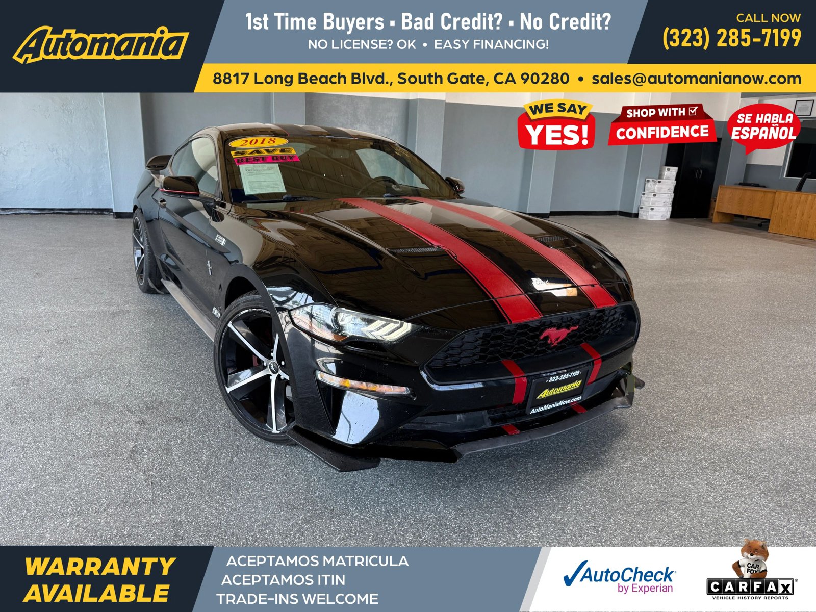 Used 2018 Ford Mustang Coupe w/ Black Accent Pkg RWD image 1