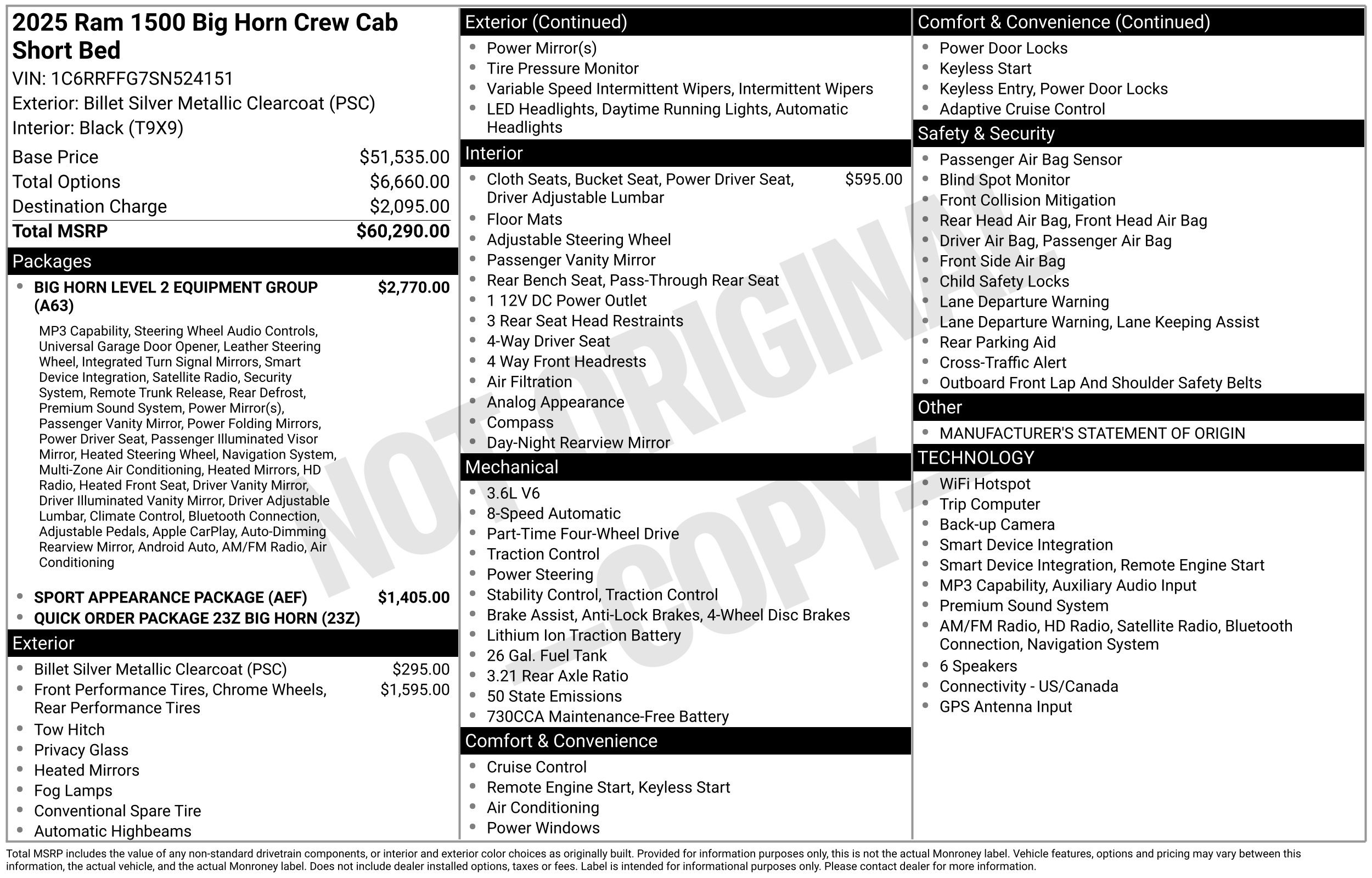 Used 2025 RAM 1500 4x4 Crew Cab image 2