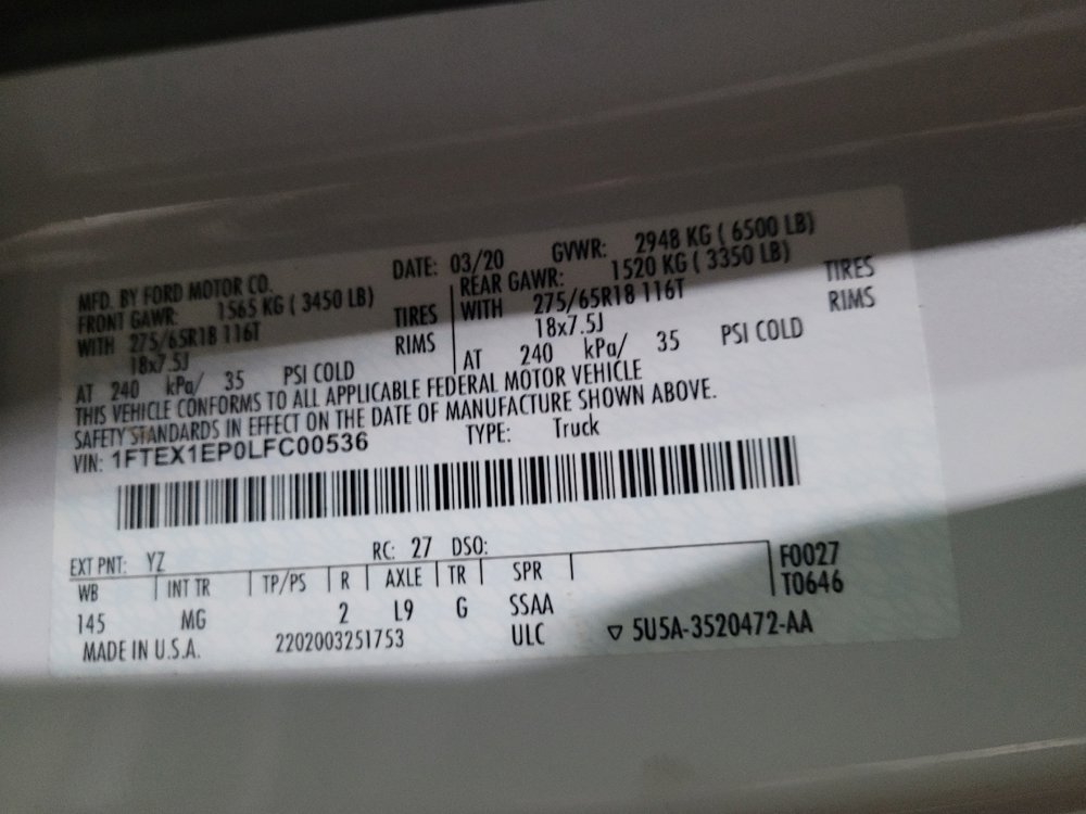 Used 2020 Ford F150 XLT w/ Equipment Group 302A Luxury image 33