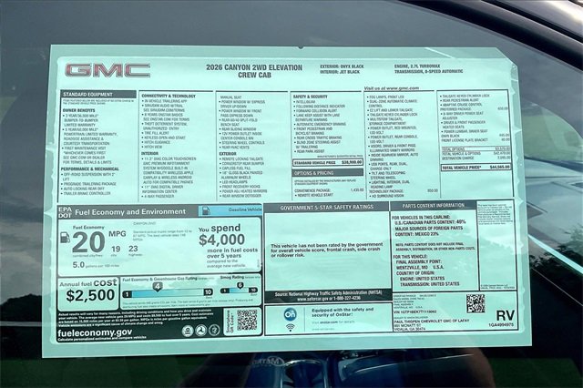 New 2026 GMC Canyon Elevation w/ Convenience Package image 14