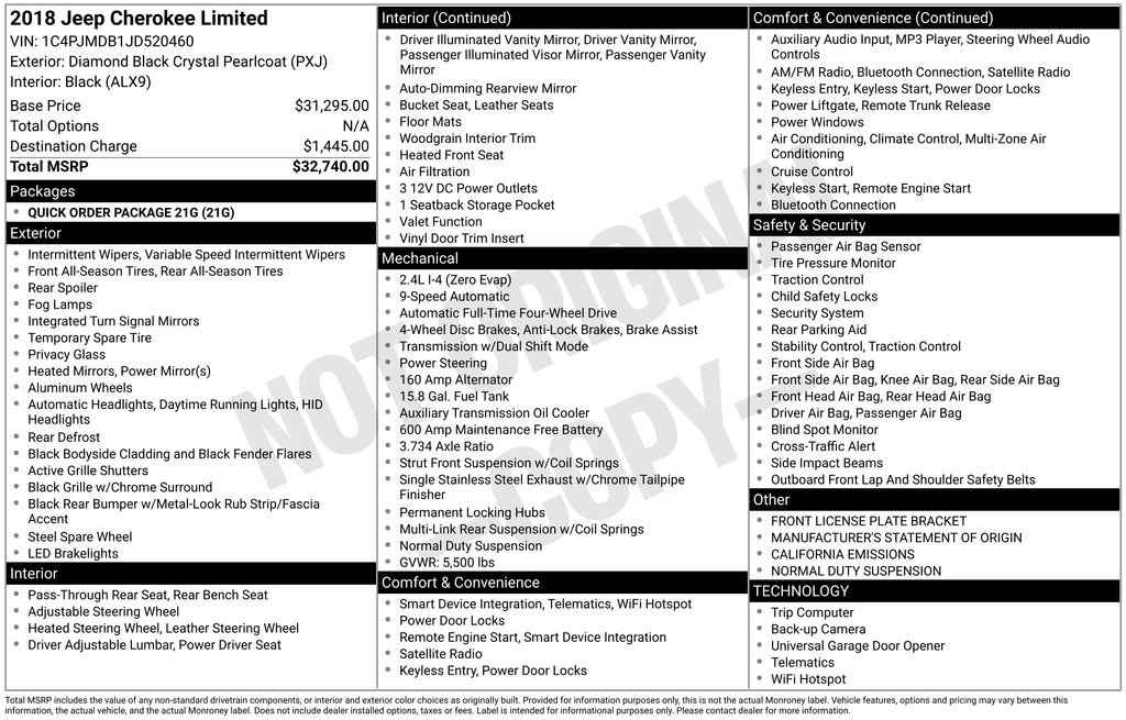 Used 2018 Jeep Cherokee Limited image 17