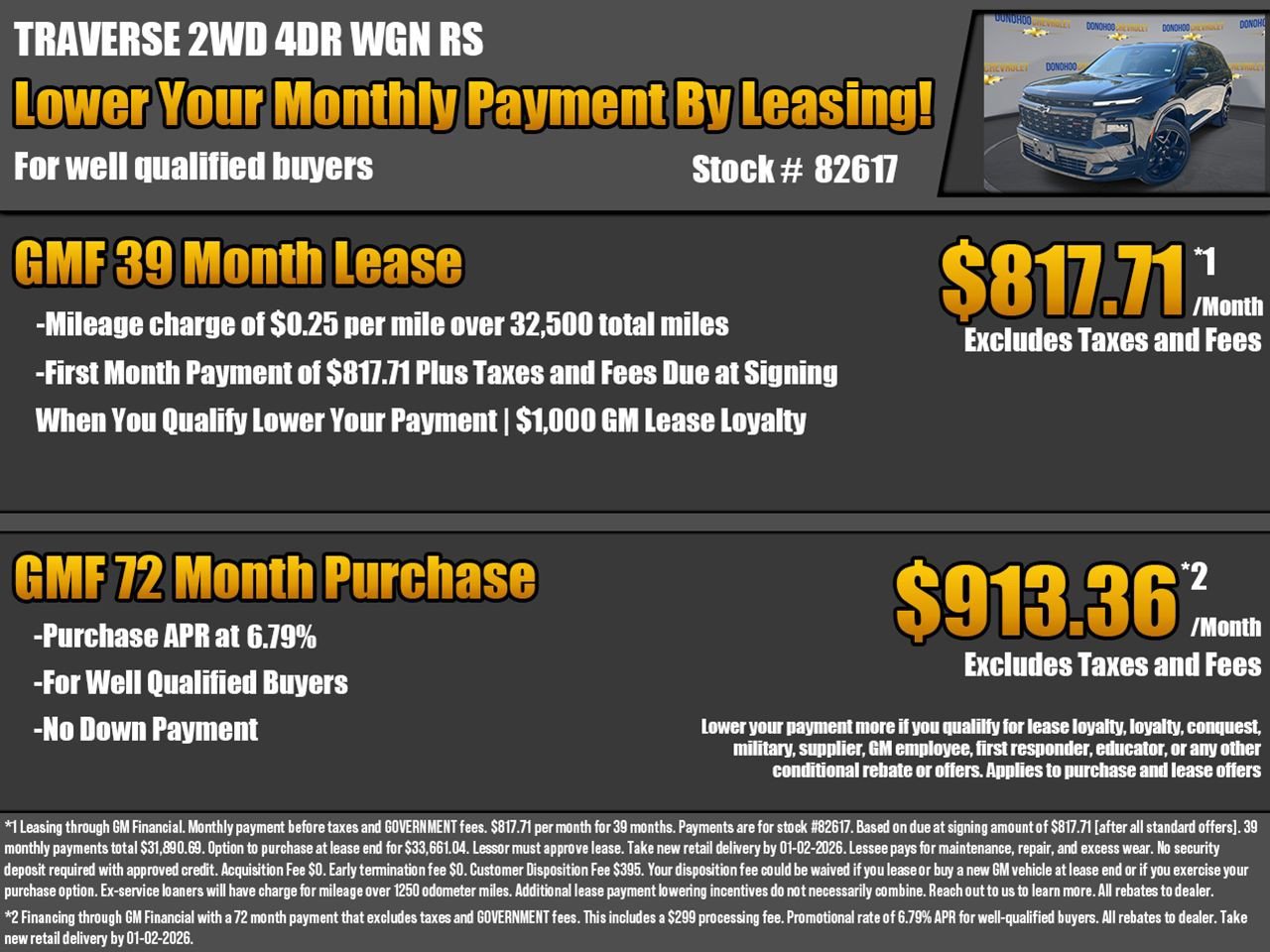 New 2026 Chevrolet Traverse RS w/ LPO, Floor Liner Package image 2