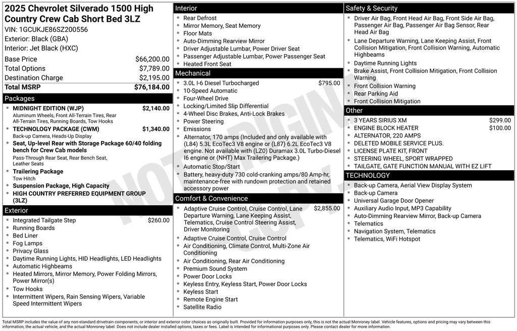 Certified 2025 Chevrolet Silverado 1500 High Country w/ Midnight Edition AWD/4WD image 34