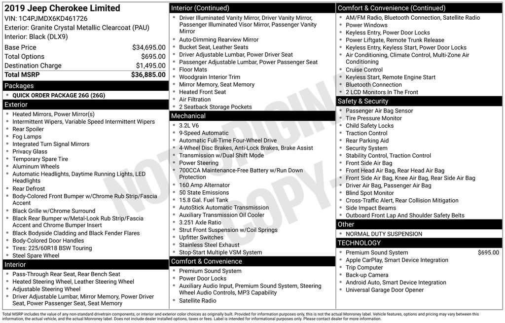 Used 2019 Jeep Cherokee Limited image 6