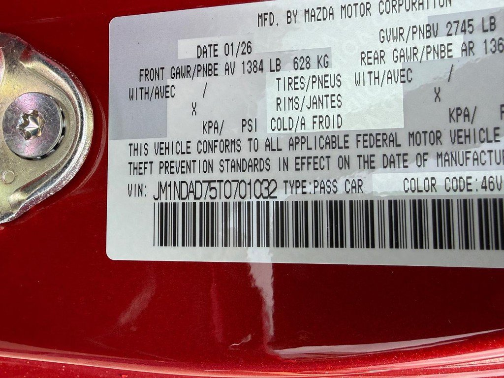New 2026 MAZDA MX-5 Miata Grand Touring w/ Weather Package RWD image 16