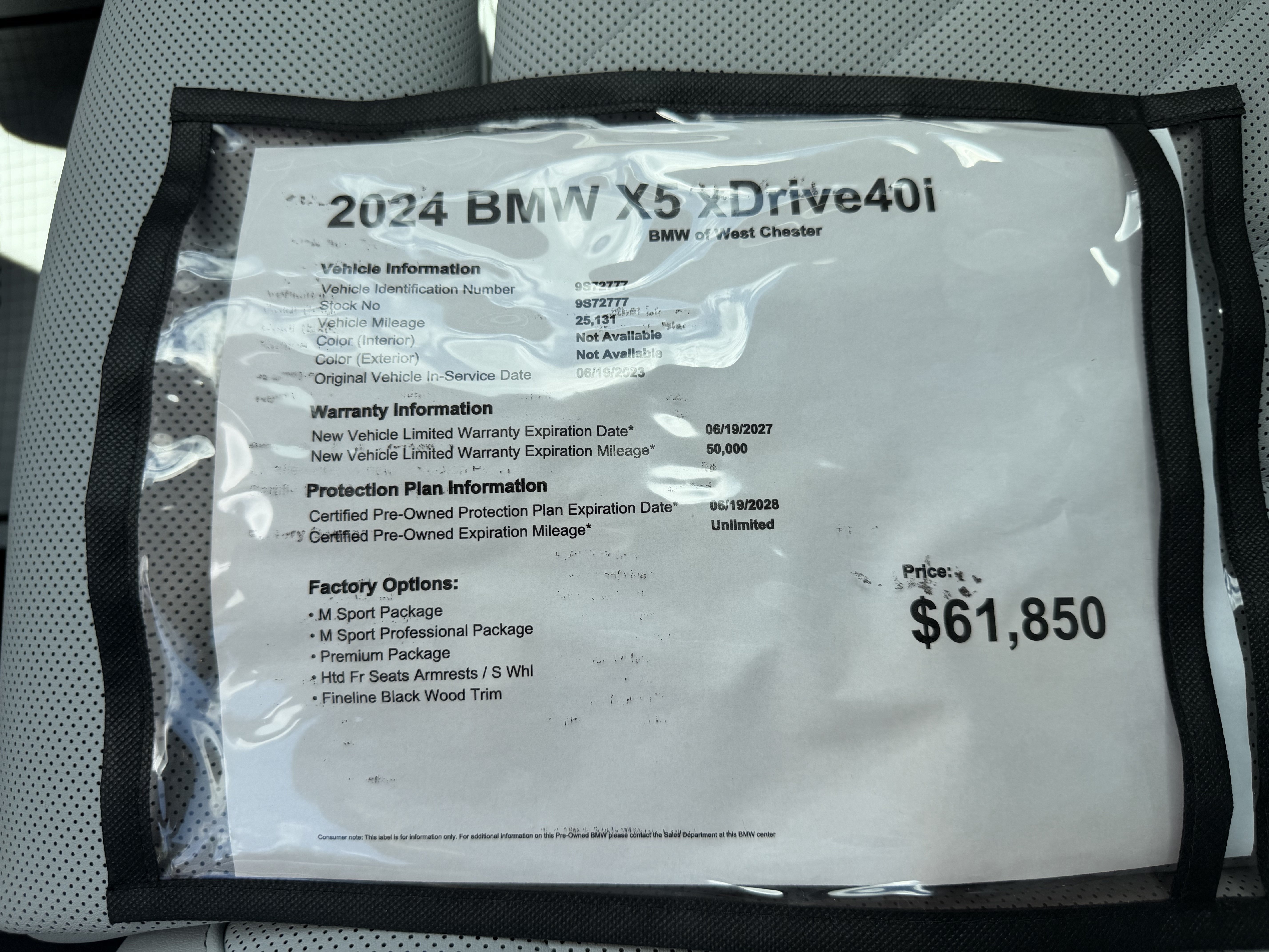 Used 2024 BMW X5 xDrive40i w/ M Sport Package AWD/4WD image 20