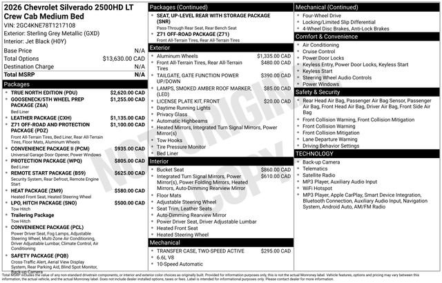 New 2026 Chevrolet Silverado 2500 LT w/ All Star Edition AWD/4WD image 33