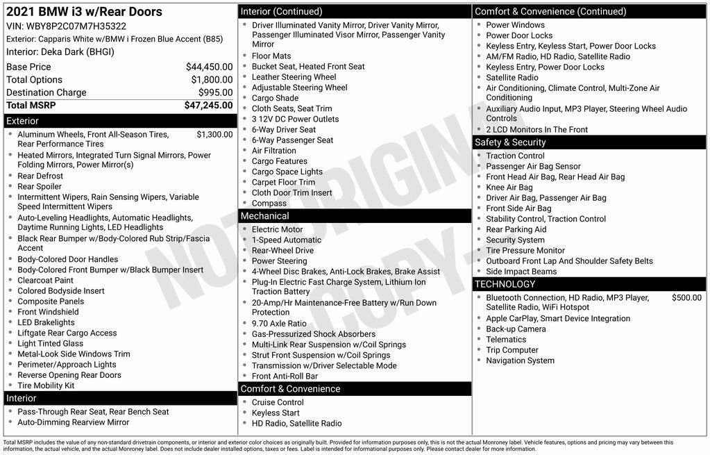 Used 2021 BMW i3 image 2