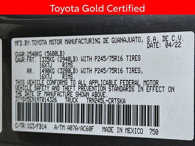 Certified 2022 Toyota Tacoma SR image 28