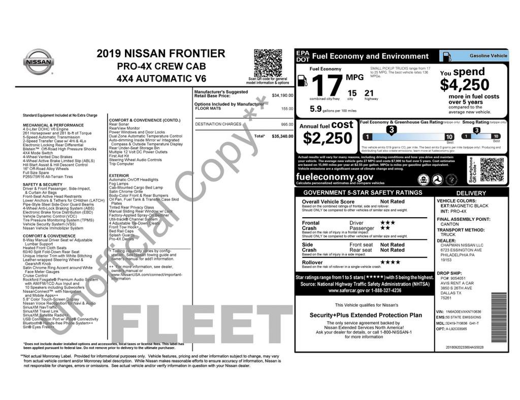 Used 2019 Nissan Frontier PRO-4X image 30
