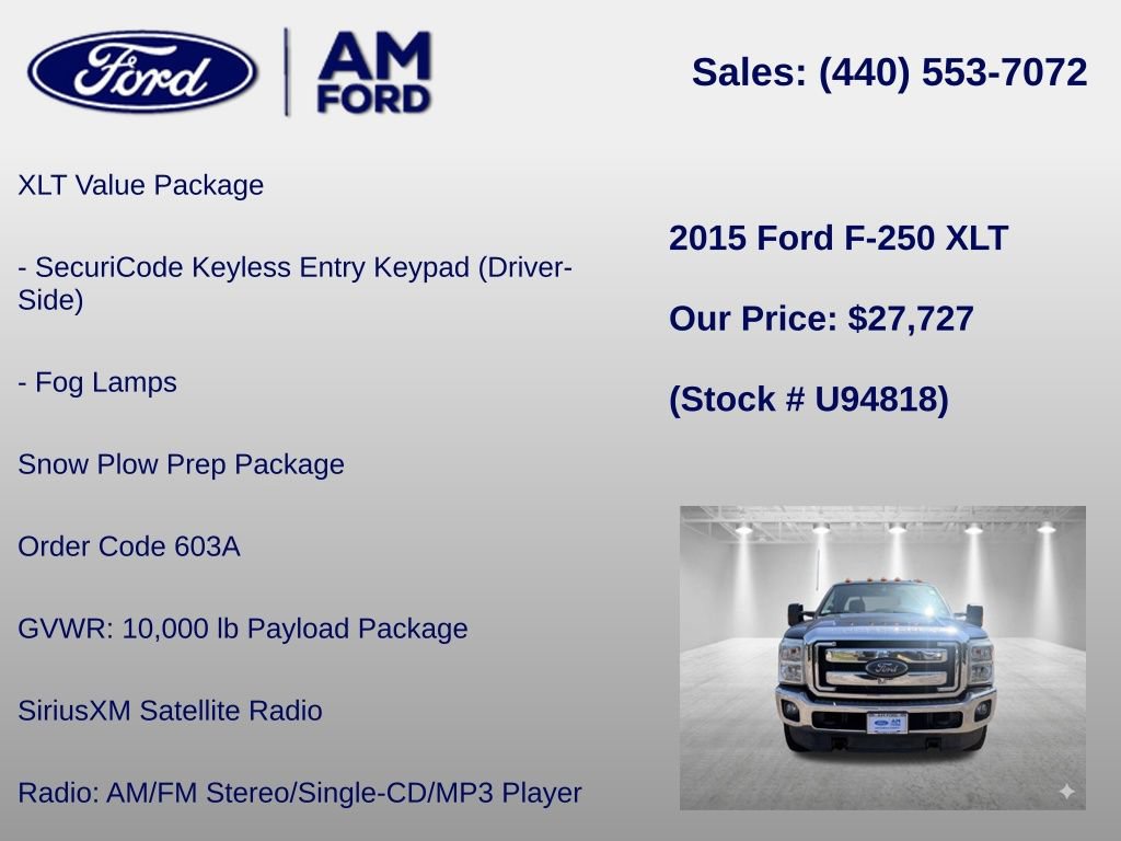 Used 2015 Ford F250 XLT w/ XLT Value Package AWD/4WD image 12