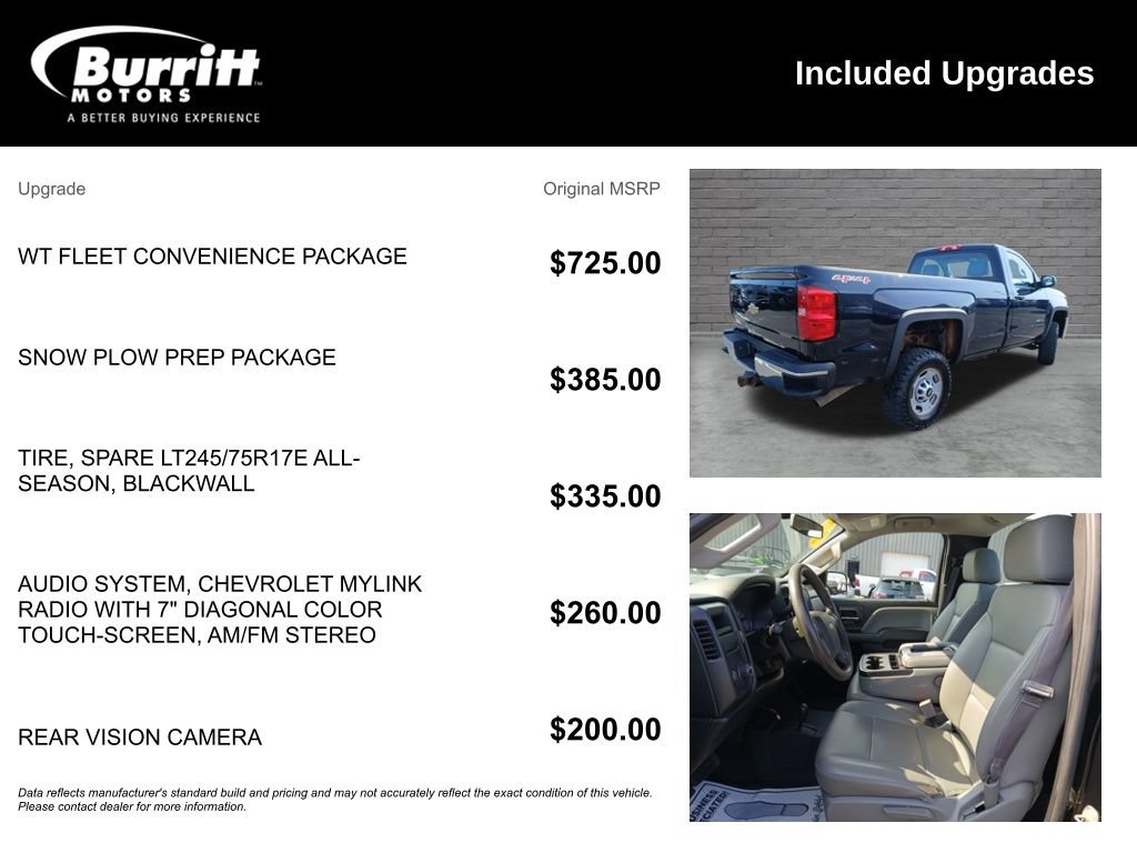 Used 2017 Chevrolet Silverado 2500 W/T w/ WT Fleet Convenience Package AWD/4WD image 3
