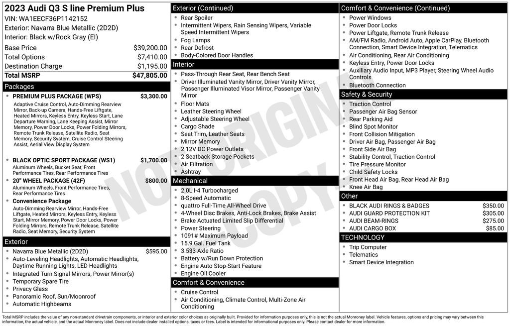 Used 2023 Audi Q3 2.0T Premium Plus w/ Premium Plus Package image 38
