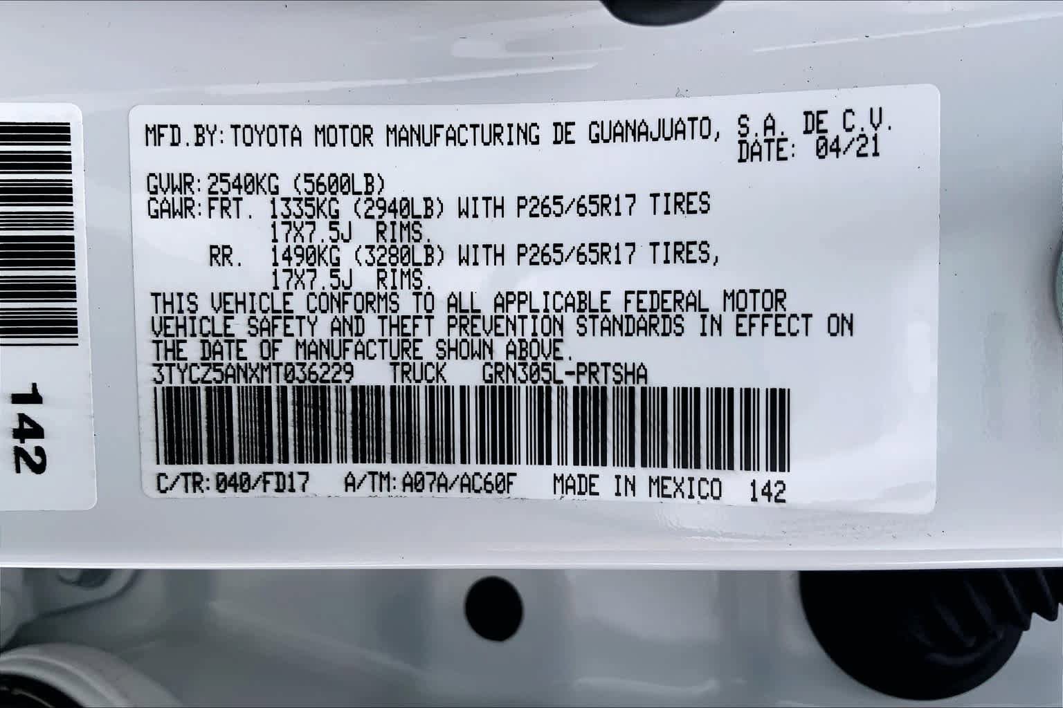 Certified 2021 Toyota Tacoma TRD Sport w/ Technology Package AWD/4WD image 36