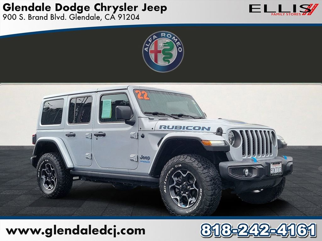 Used 2022 Jeep Wrangler Unlimited Rubicon 4xe w/ Cold Weather Group image 1