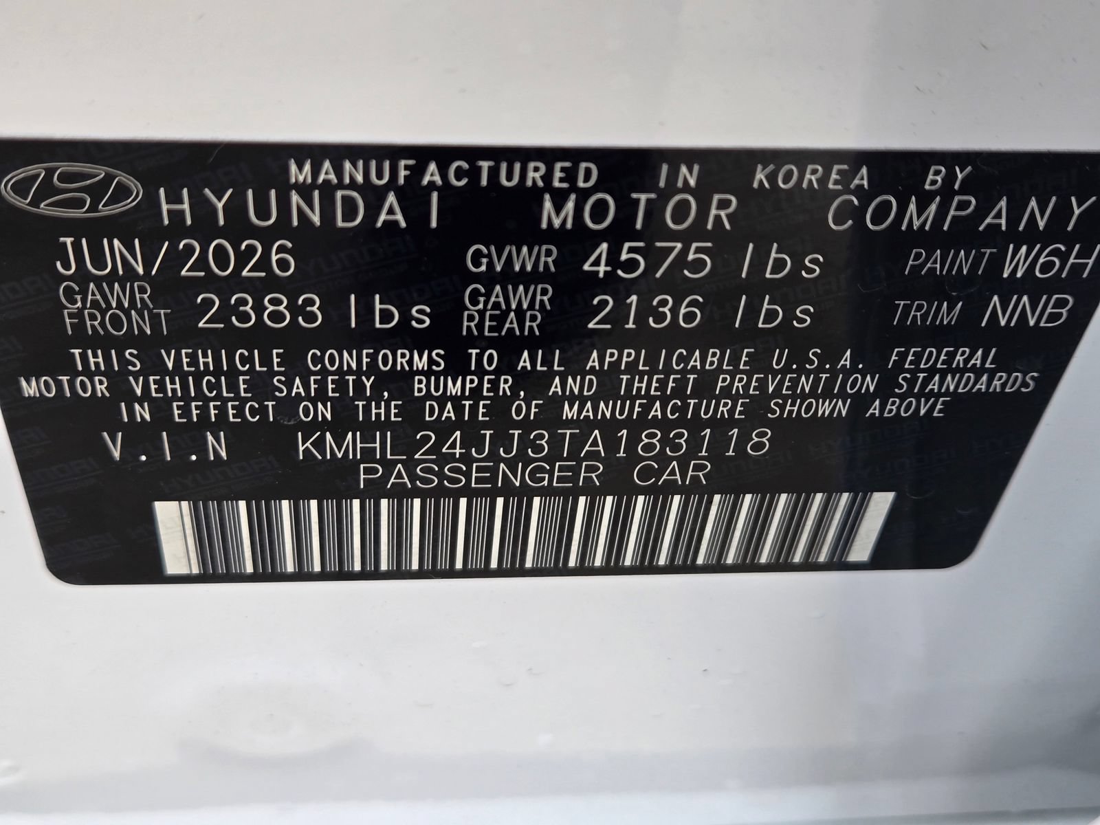 New 2026 Hyundai Sonata Blue FWD image 20