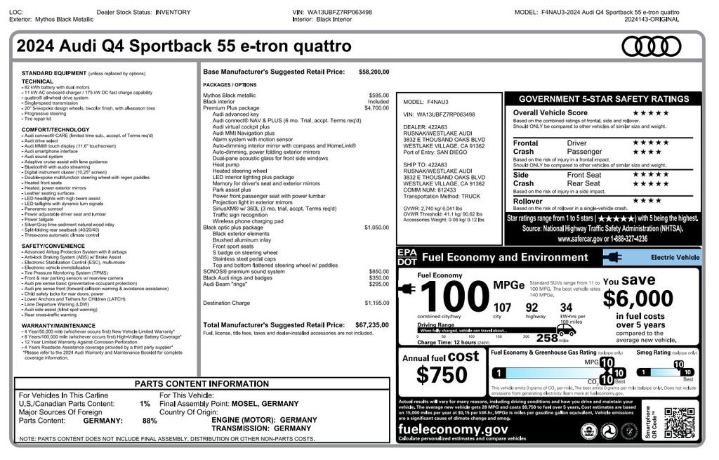 Used 2024 Audi Q4 e-tron Premium Plus w/ Premium Plus image 4