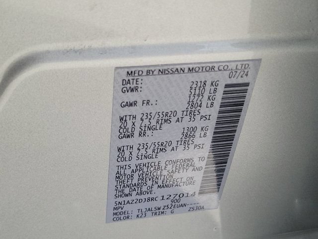Certified 2024 Nissan Murano Platinum w/ Cargo Package FWD image 34