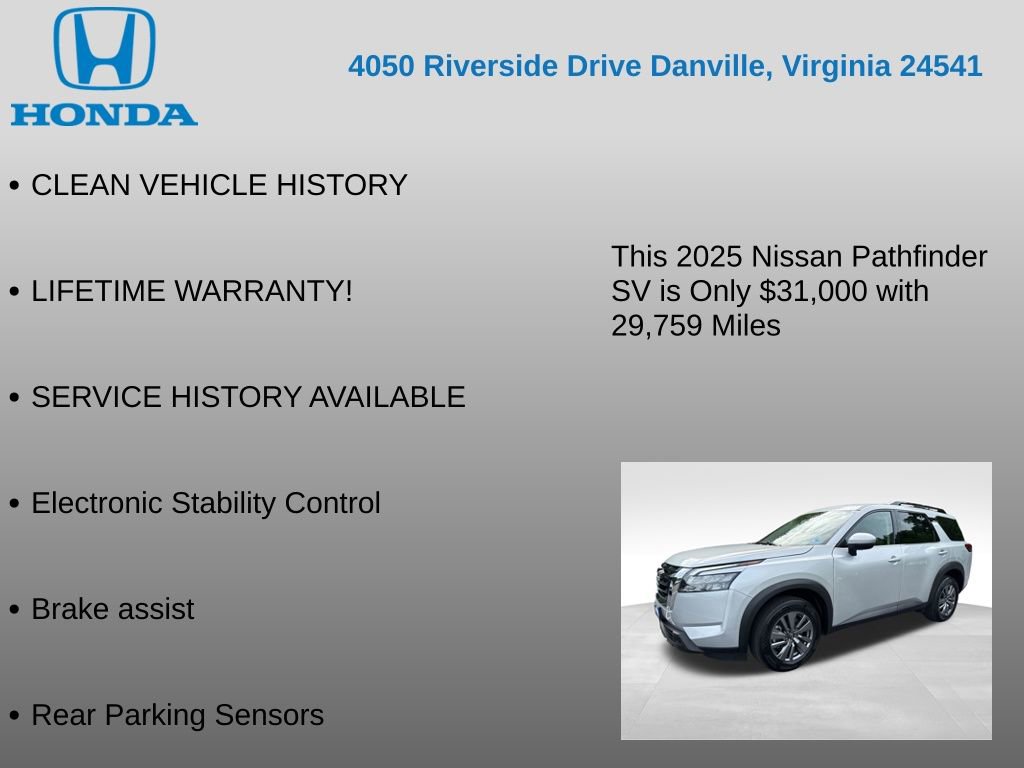 Used 2025 Nissan Pathfinder SV AWD/4WD image 7