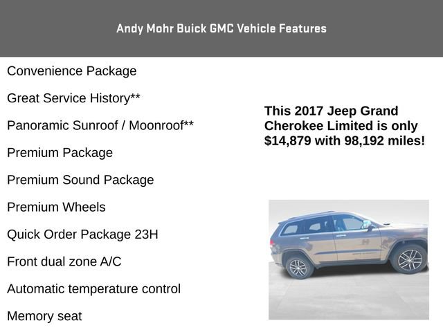 Used 2017 Jeep Grand Cherokee Limited AWD/4WD image 8