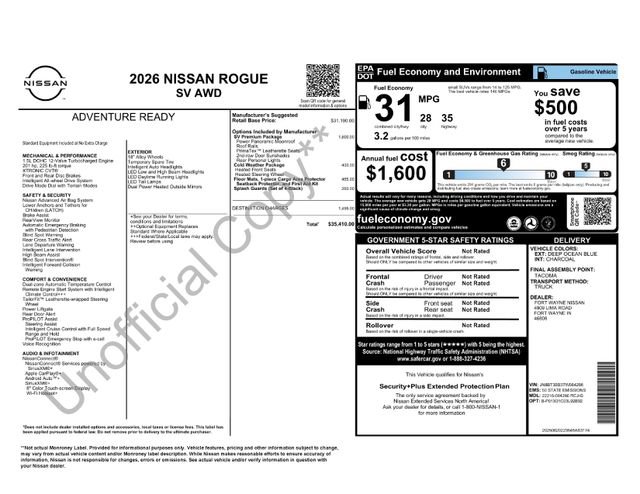 New 2026 Nissan Rogue SV w/ SV Premium Package image 38