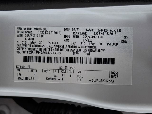 Used 2021 Ford Ranger XLT w/ Equipment Group 302A High image 30