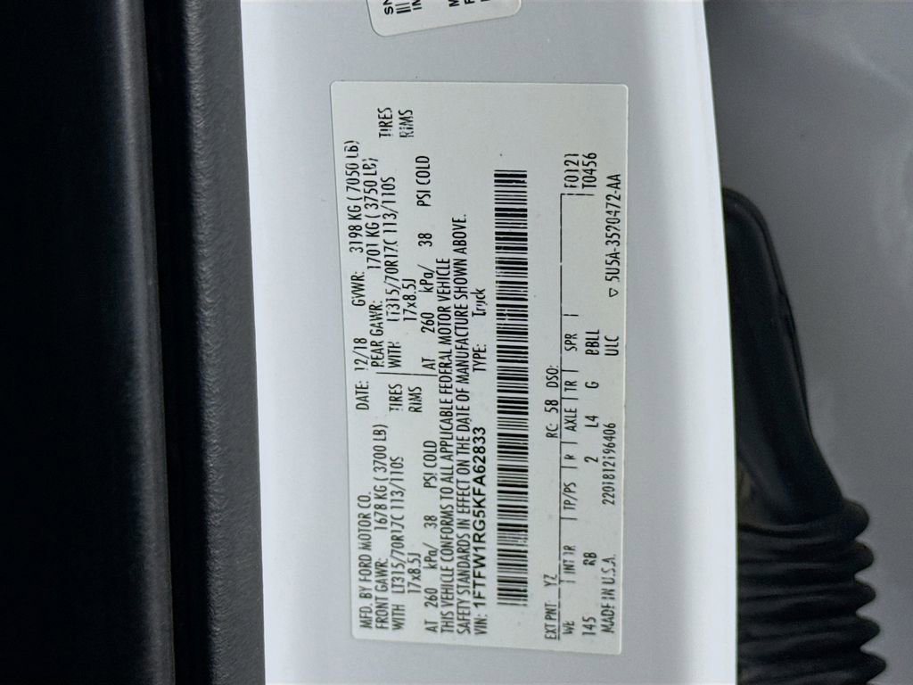 Used 2019 Ford F150 Raptor w/ Equipment Group 801A Mid image 30